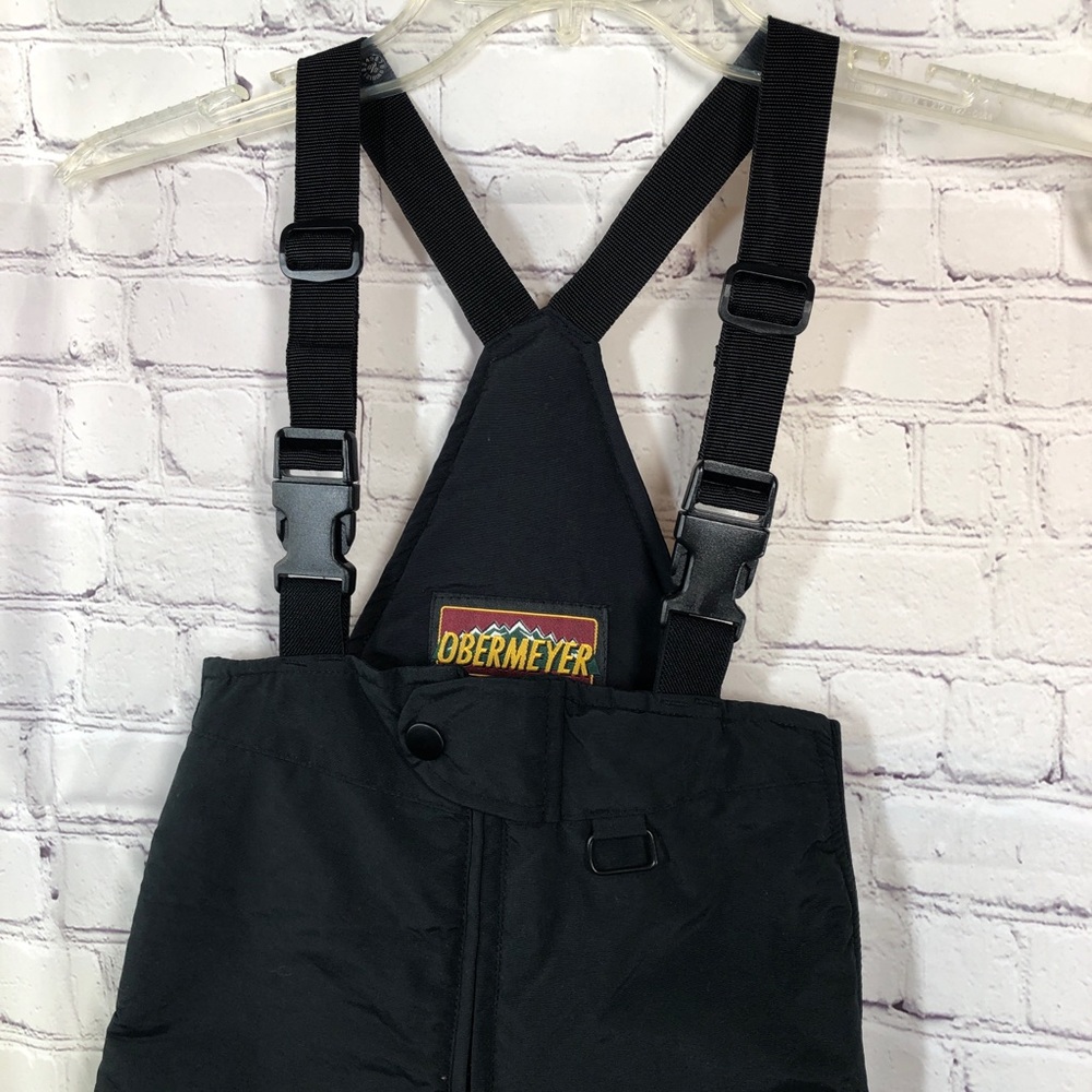 Preschool Obermeyer Black Ski Bibs Snow Pants Size 2 (Item #458)